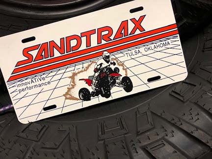 sandtrax license plate